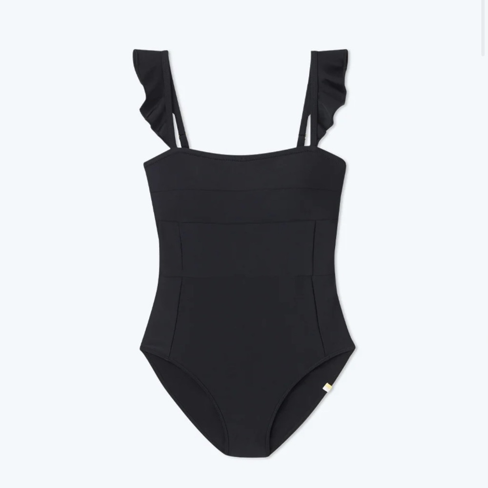 summersalt Black Ruffle-Strap One-Piece Swimsuit - Picture 6 of 13